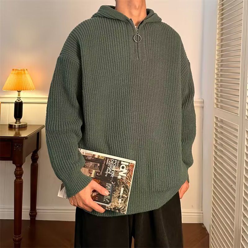 Men's Hollow Knit Sweater Loose Fit Long Sleeve Crewneck Pullover Breathable Mesh Casual Top For Spring Autumn_voghion.com