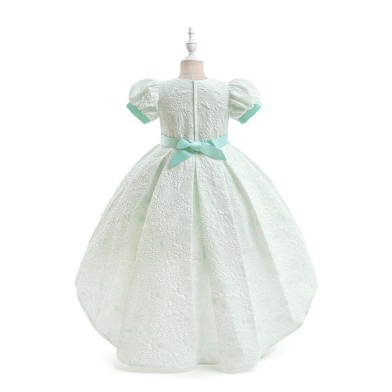 gonna da smoking stampata in tessuto a bolle per bambini, gonna da coda per festa di compleanno per bambini, abito da performance per pianoforte_voghion.com