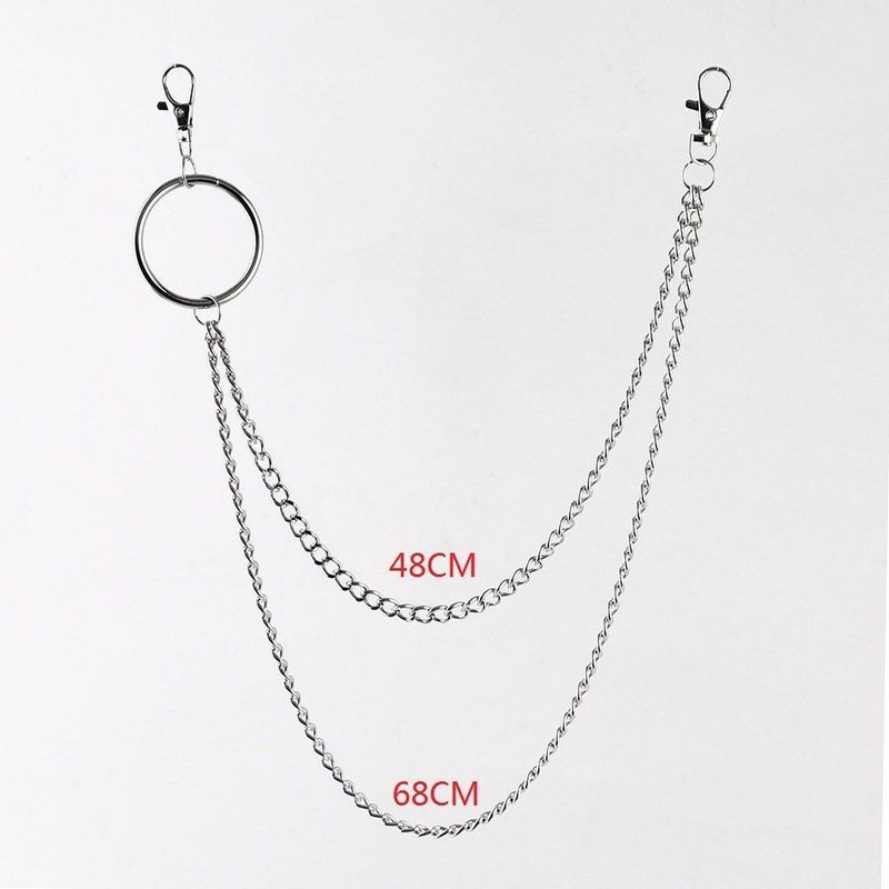 Mode Trendy Hosen Ins Taille Hip Hop Metall JK Jeans Gürtel Unisex Kleidung Kette_voghion.com