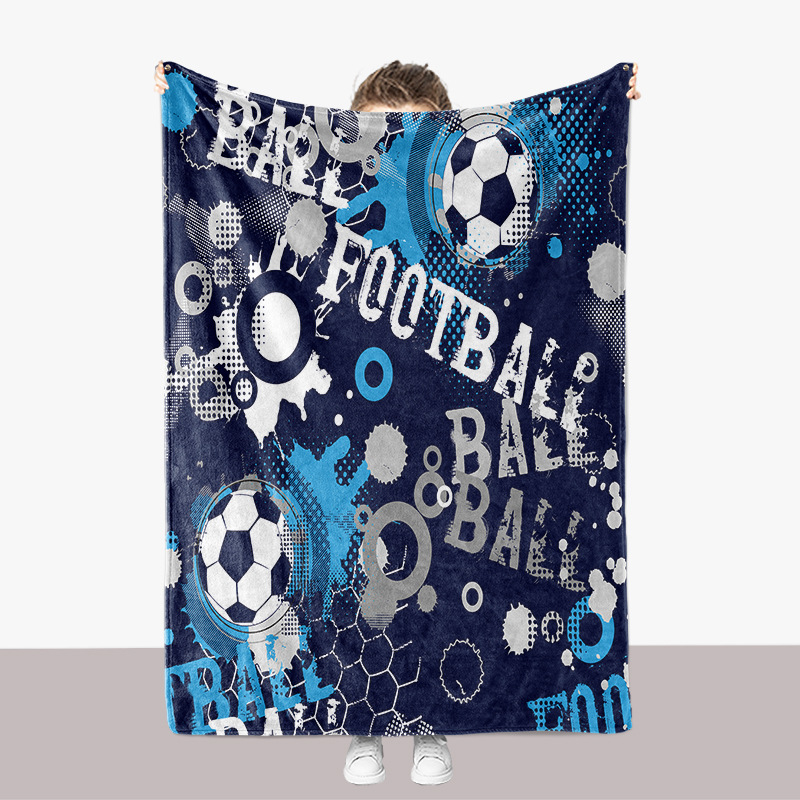Graffiti-Fußball-Serie Flanell 3D-Digitaldruck Sofa verdickte Bezug Decke_voghion.com