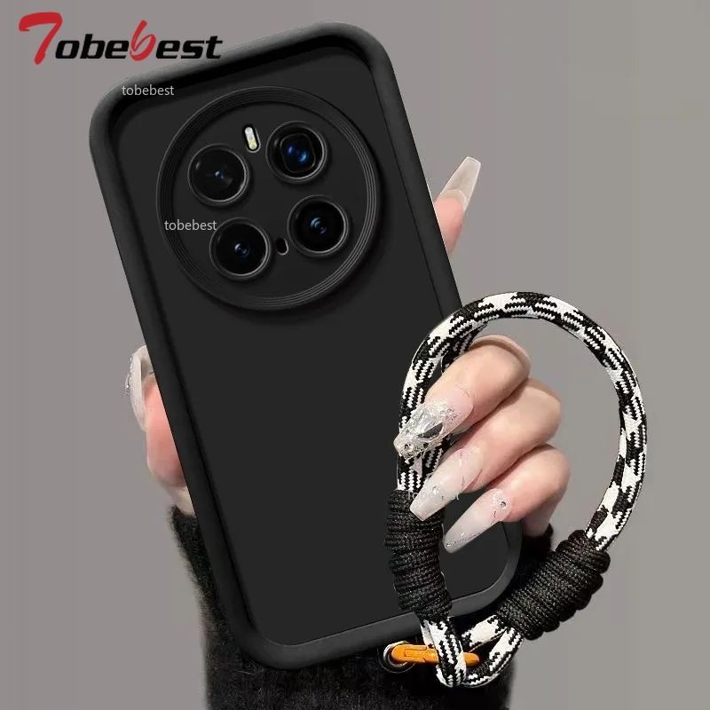 Lanyard Handgelenkband Silikon Hülle Fir Huawei Honor Magic 7 6 5 4 3 Pro Fundas Einfarweg Weich Réckhülle_voghion.com