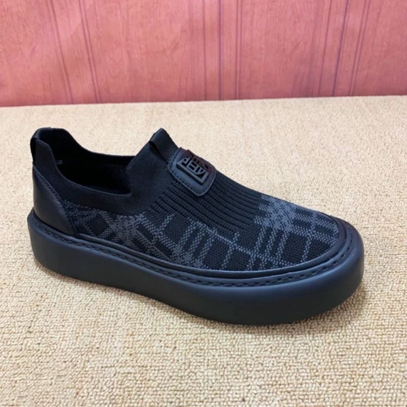 Summer Breathable Lazy Casual Flat Slip-On Flyknit Mesh Men's Sock Shoes_voghion.com