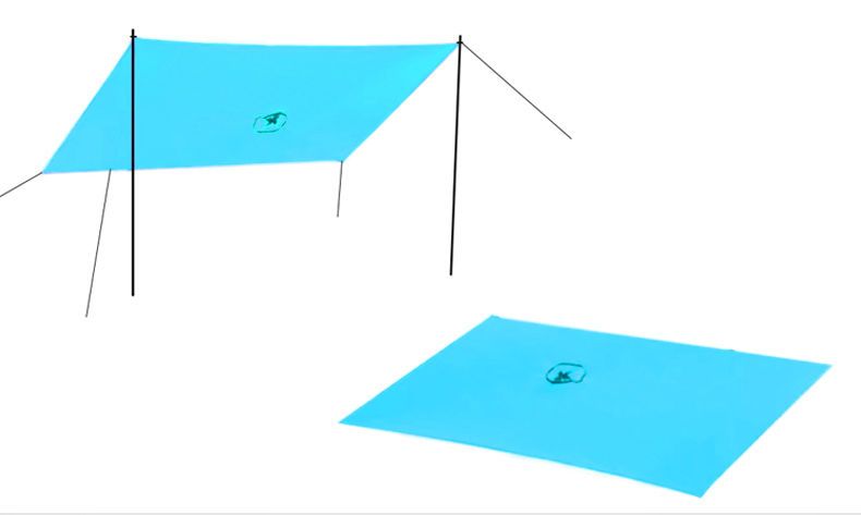 Płaszcz przeciwdeszczowy na wędrówki, podróżny, z grubej tafty poliestrowej, wielofunkcyjny, 3 w 1, ultralekki, trekkingowy_voghion.com