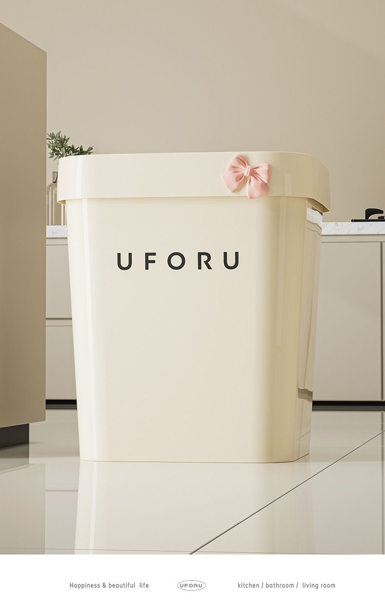 Cestino per la carta quadrato carino per uso domestico, grande capacità, di tipo aperto, per soggiorno, bagno, cucina, con pattumiera ad anello._voghion.com