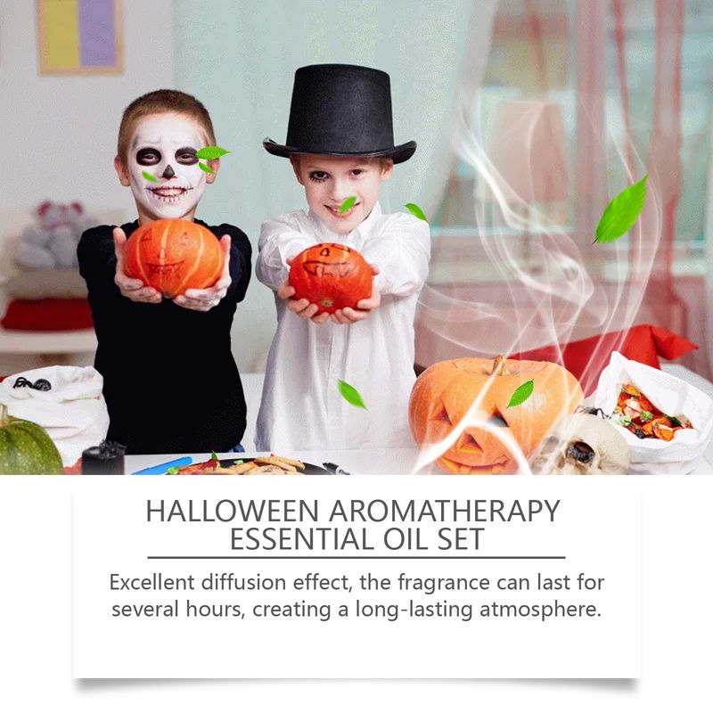 JUE FISH Halloween Essential Set Home Aromatherapy DIY Diffuser Fresh Atmosphere Fragrance Oil Gift Box_voghion.com