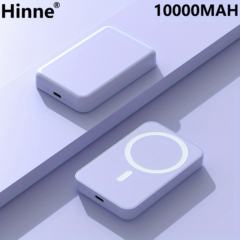 1pc 5000/10000mAh Mobile Power Bank, PD20W Super Fast Charge, Magnetic Suction Wireless Charging Bank, Portable Phone_voghion.com