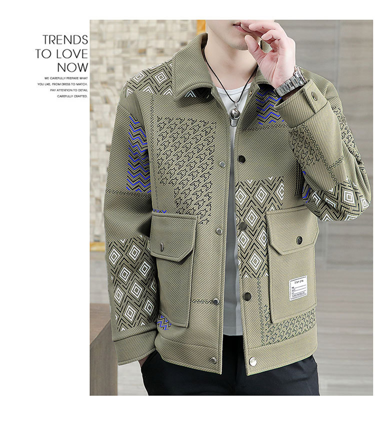 2023 Jacket Men's Spring And Autumn Korean Style Lapel Fashionable Casual Handsome Versatile Trendy Jacket Jacket 303_voghion.com