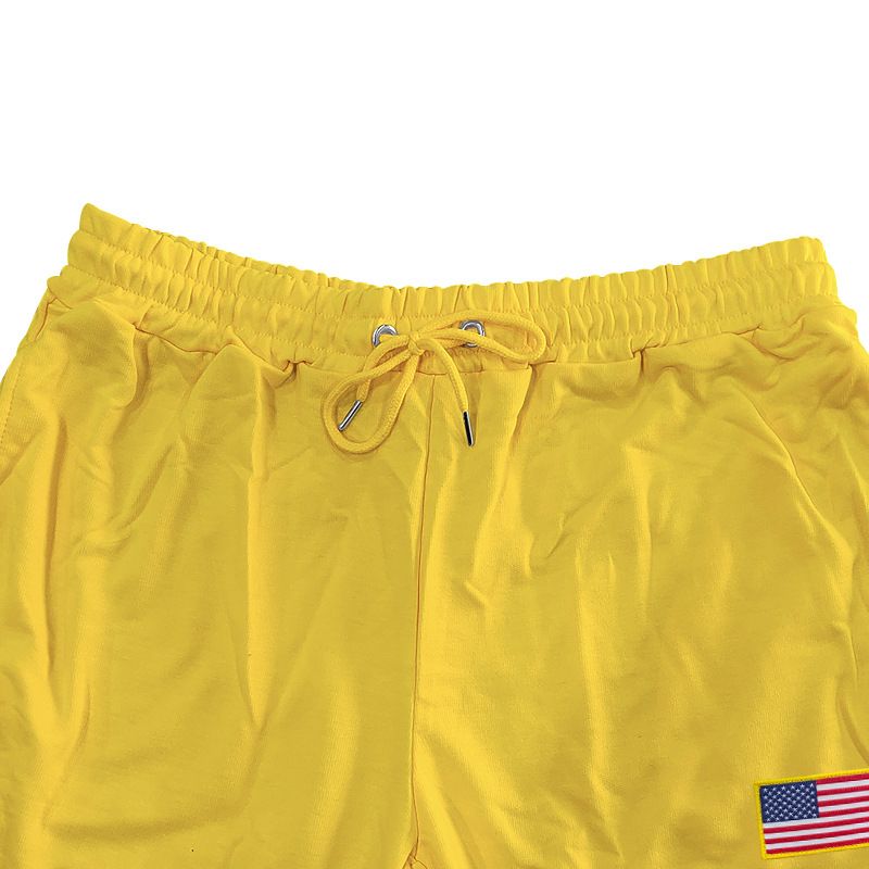 Calça de moletom masculina folgada, estilo americano, estilo casual, simples, com cordão, para o Dia da Independência, da Cross Border Independent Station, primavera e outono_voghion.com