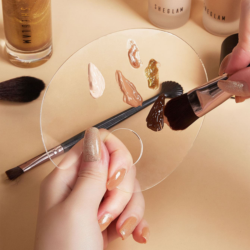 Tavolozza di colori per fondotinta liquido dedicata all'artista Miscelatore per unghie con rossetto per trucco di bellezza acrilico_voghion.com