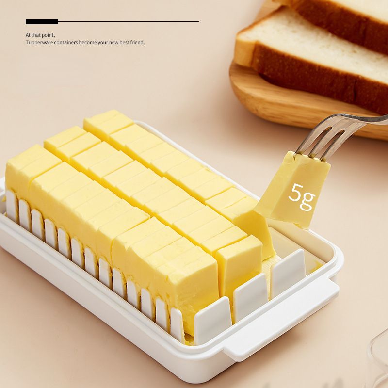 Butter Cutting Storage Box Transparent Large-capacity Low-temperature Resistant Refrigerator Storage Cheese Fresh-keeping Box_voghion.com