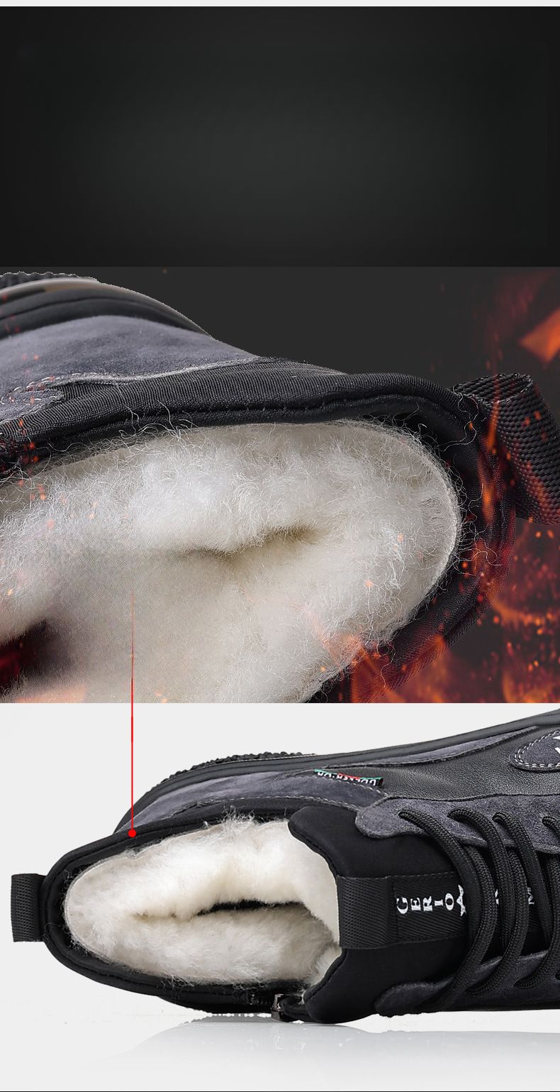Botas de algodão antiderrapantes, grossas, quentes e casuais_voghion.com