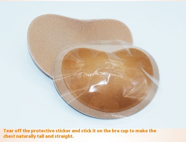 Self-Adhesive Patch Heart Shaped Silicone Invisible Triangular Thickened Sponge Chest Pad Insert Nipple Cover_voghion.com