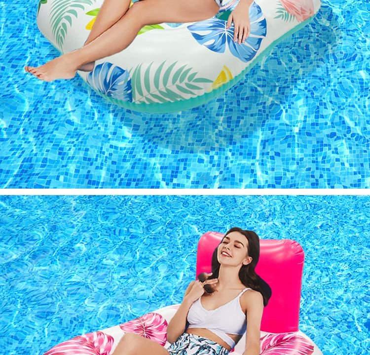 Aufblasbare Schwimmliege - Klappbare Rückenlehne mit Mesh-Netz für Pool, See & Strand_voghion.com