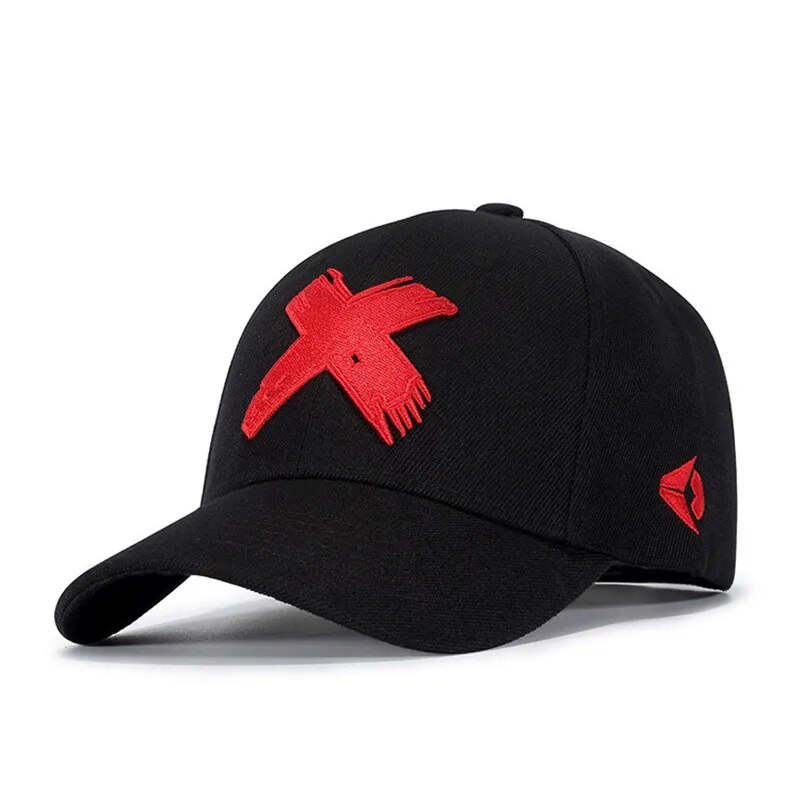 Berretto da baseball da uomo papà donna casual ricamo X cappellino visiera regolabile in cotone maschio cappello nero Bone Garros_voghion.com