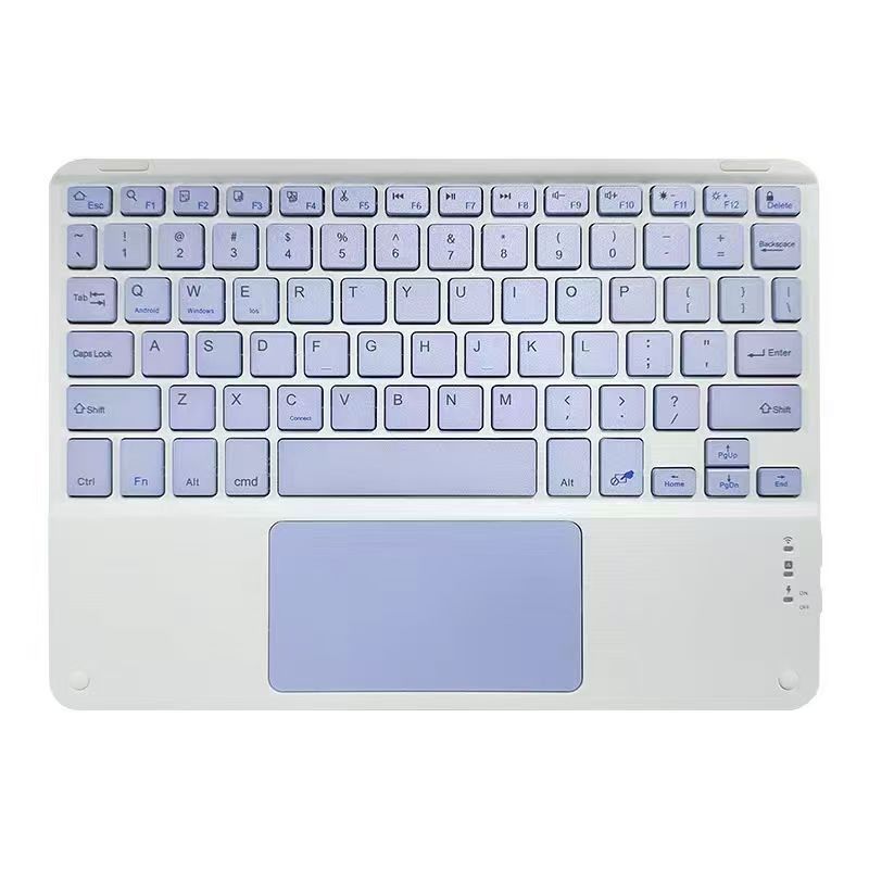 Evrensel Kablosuz Şarj Edilebilir Dokunmatik Klavye, Android Windows iOS Tablet için Kare Tuş Takımı Bluetooth Klavye Dokunmatik Yüzey_voghion.com