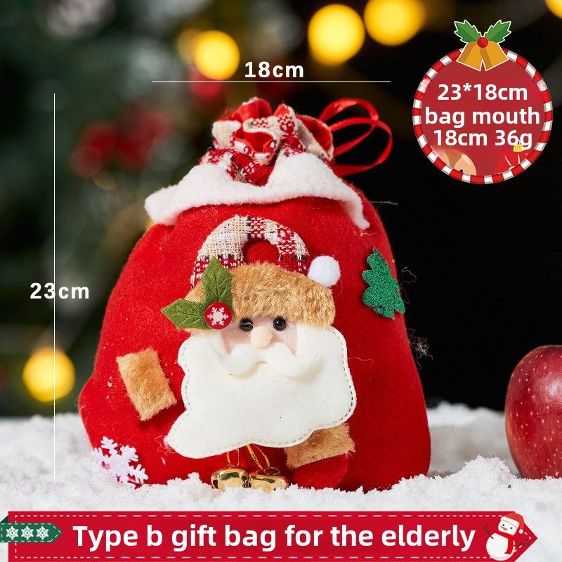 Christmas Applee Bag Barnpresentpåse Julaftonsgodispåse Julgodisinpackningspresentpåse_voghion.com