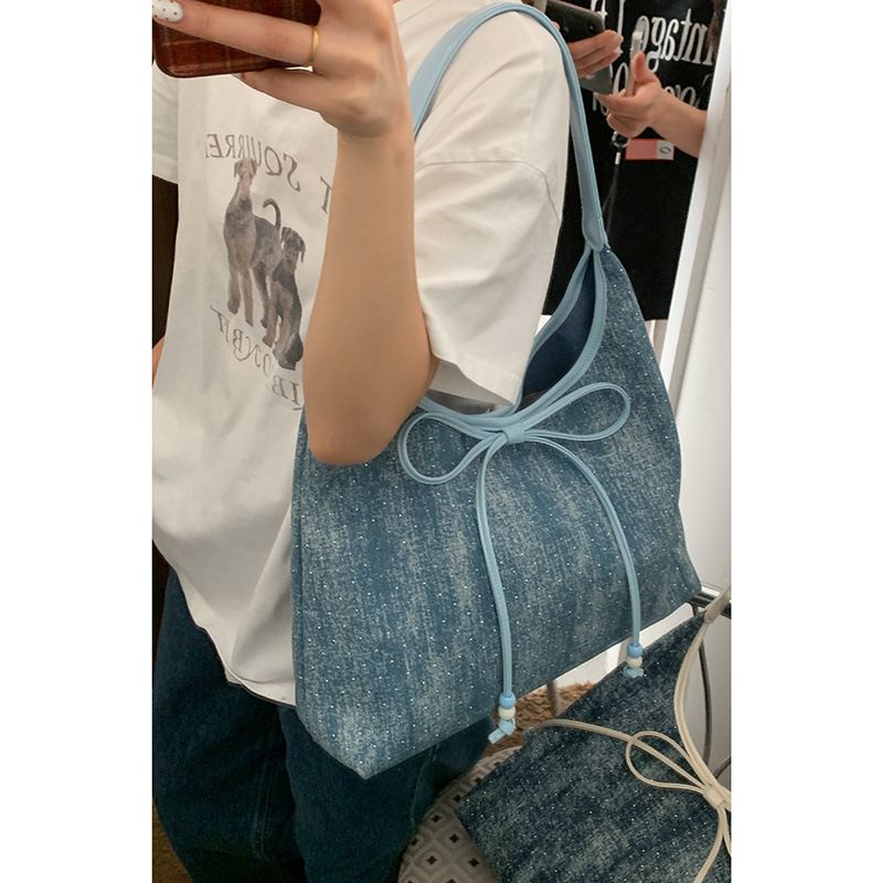 Borsa a tracolla in denim da donna, novità autunno/inverno 2025_voghion.com
