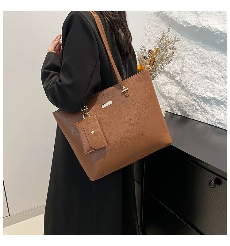 Women's Bags Combination Three Piece Large Capacity Underarm Bag New Fashion Casual Texture Commuting Women's Shoulder Tote Bag_voghion.com