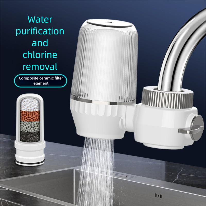 Pré-filtro para torneira de cozinha, purificador de água de cerâmica e carvão ativado para consumo direto, design antirrespingos_voghion.com
