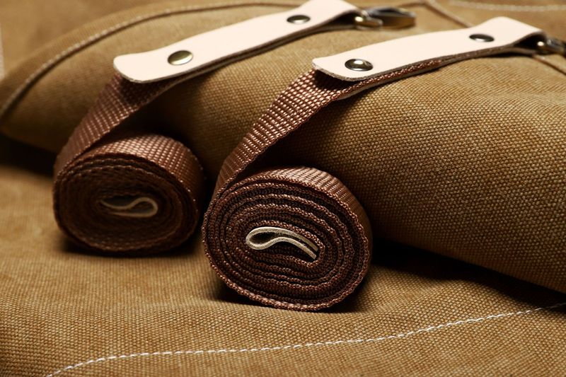 Grembiuli da lavoro per barbiere in tela resistente Kitch, unisex, con spalline incrociate, regolabili, per salone da parrucchiere, in similpelle._voghion.com