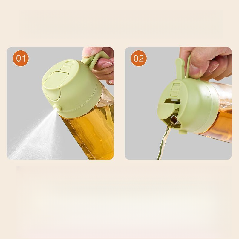 High-end Household Kitchen And Pour Dual-use Edible Pot Glass Two-in-one Spray Oil Bottle_voghion.com