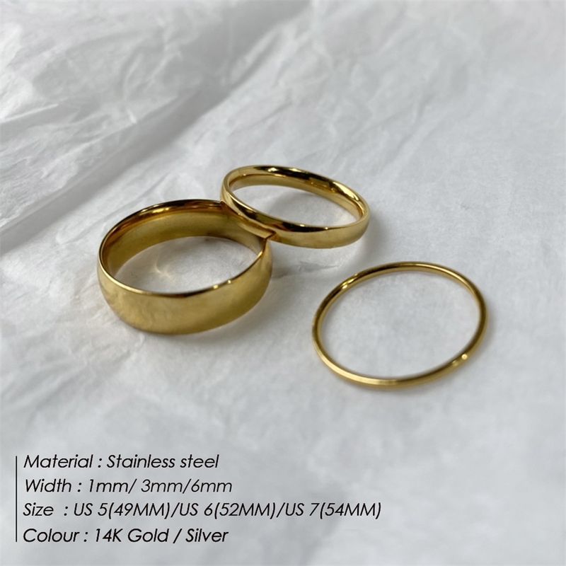 Fashion e-Manco Classic Style for Stacking Stainless Steel Rings Woman For Gift Size 5 6 7 Jewelry Accessories_voghion.com