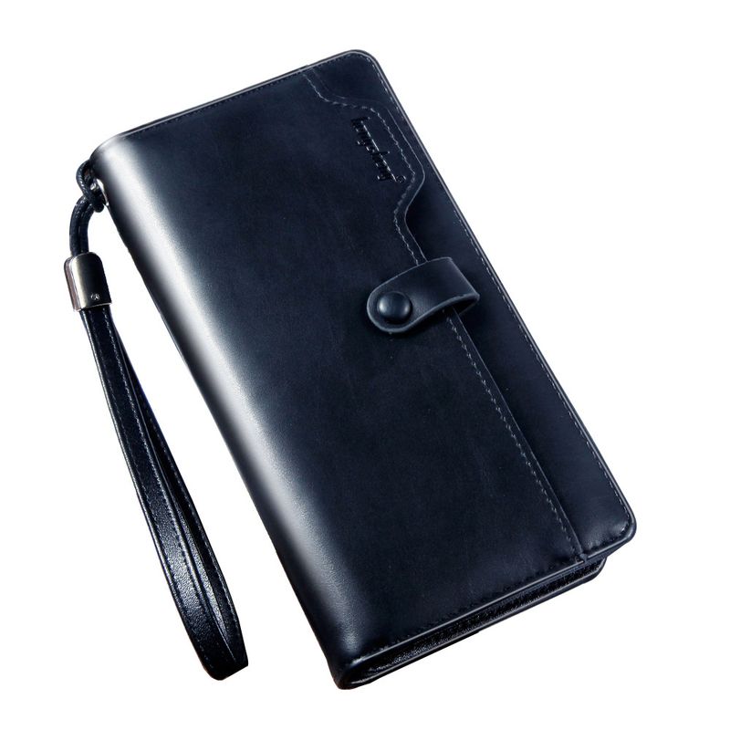 Men's Men Wallet Long Style Dollar Clip Multi-Functional Phone Bag Zipper Small Clutch_voghion.com