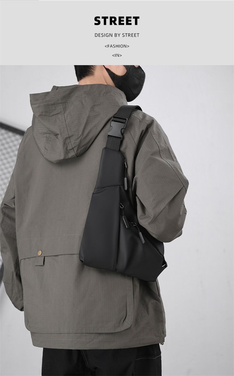 Nei Anti-Déifstall eng enk passend Pistoulentasch Dräieckstasch Casual Lieder Männertasch lénks a riets Crossbody Casual Broschttasch_voghion.com