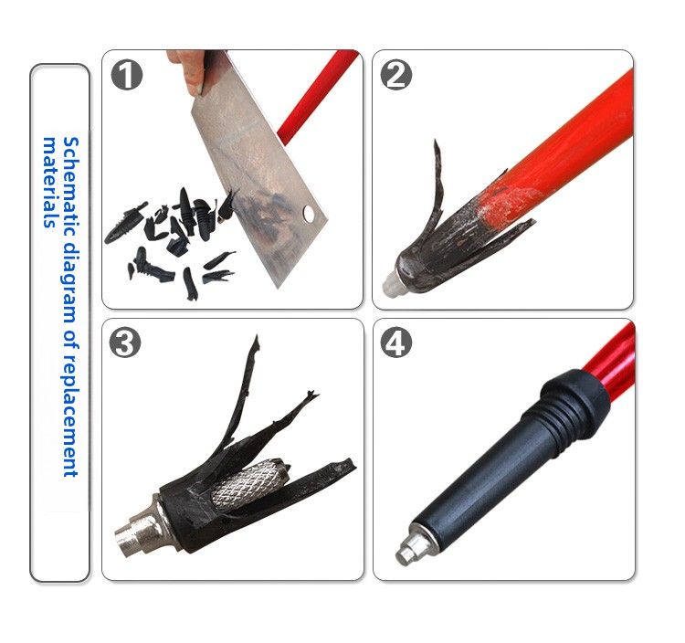Trekkingstok met 3 secties en rechte handgreep, aluminiumlegering 6061, multifunctionele loopkruk voor ouderen, Jungle Leopard_voghion.com