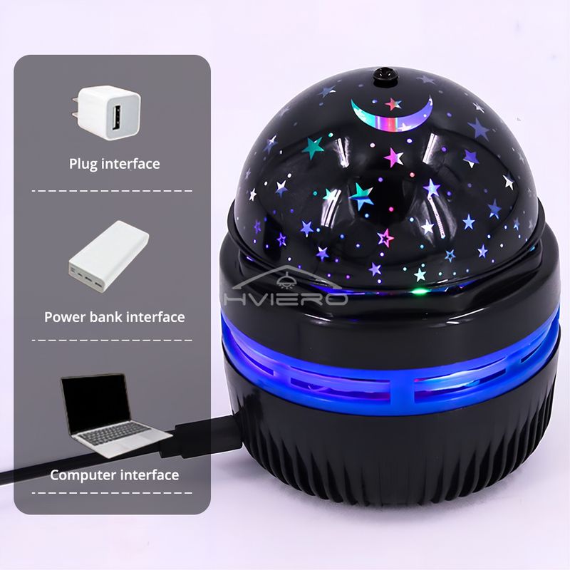 Galaxy Night Light Projector USB Table Lamps Gaming Room Home Theater Ceiling Wedding Decoration Halloween Rotates Automatically_voghion.com