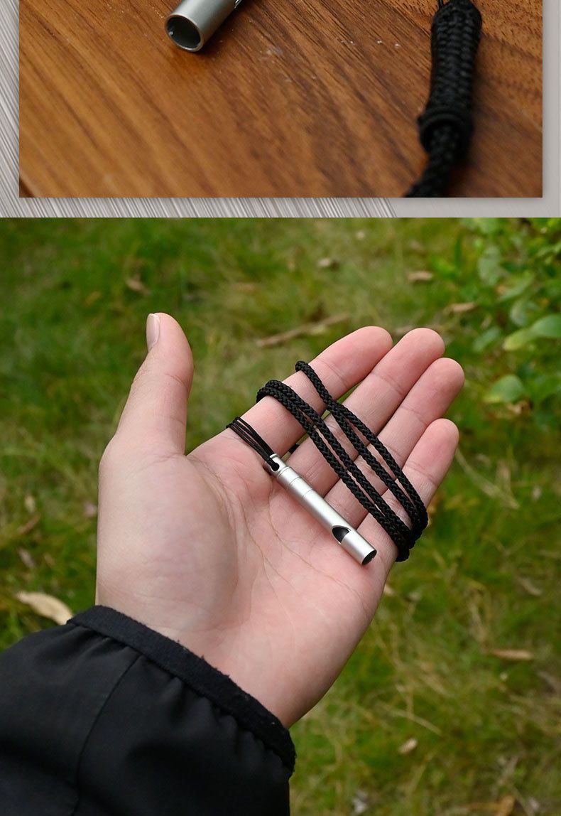 Sifflet de survie en alliage de titane, haute fréquence, pour alpinisme, entraînement d'urgence, compétition, portable_voghion.com