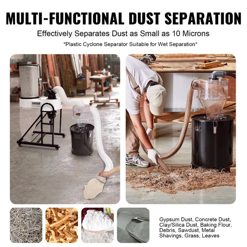 Separator Gal Tank Cyclone Cleaner Separator 5-10 Vacuum 4 Dust For_voghion.com