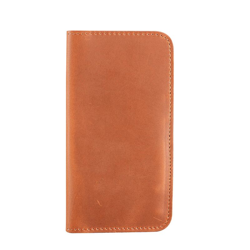 Men's Genuine Crazy Horse Leather Long Wallet Wallet Card Holder Ticket Check Bag Storage_voghion.com