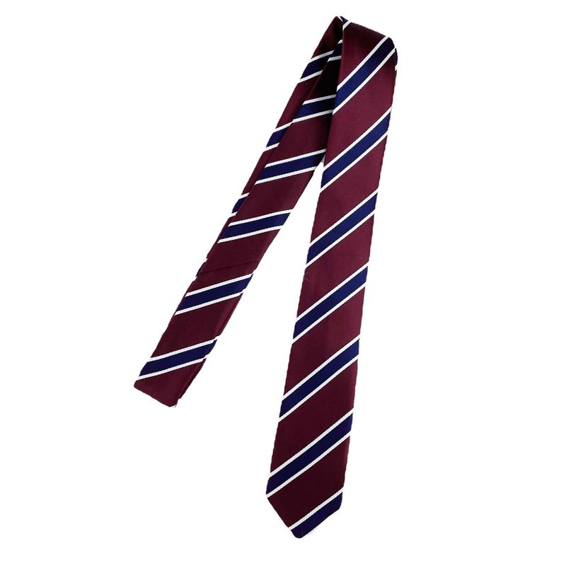 Schicke, handgebundene Krawatte mit gold-roten Streifen – JK Damen, lässig ohne Binden, College-Stil, Vintage, Casual, vielseitig, Trend-Look_voghion.com