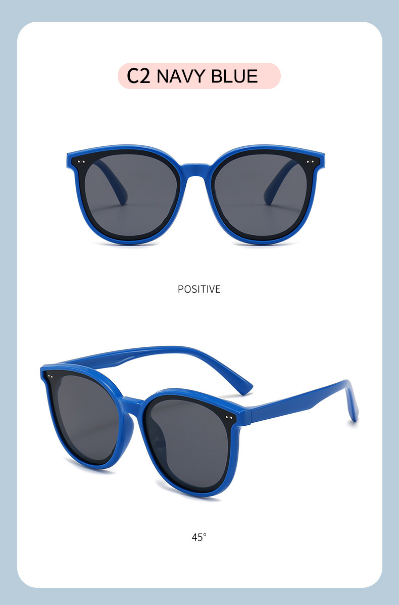 3-12 Years Kids Polarized Sunglasses Boys' Cool Girls Soft TPEE Frame Cat Eye Design Fashion Sun UV400 Protection Oval Glasses_voghion.com