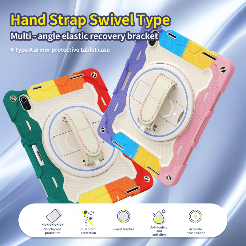 For iPad 10th Generation Case 10.9'' 2022 Full-Body Drop Protection Case With Pen Holder 360° Rotate Hand Strap/Stand For iPad_voghion.com