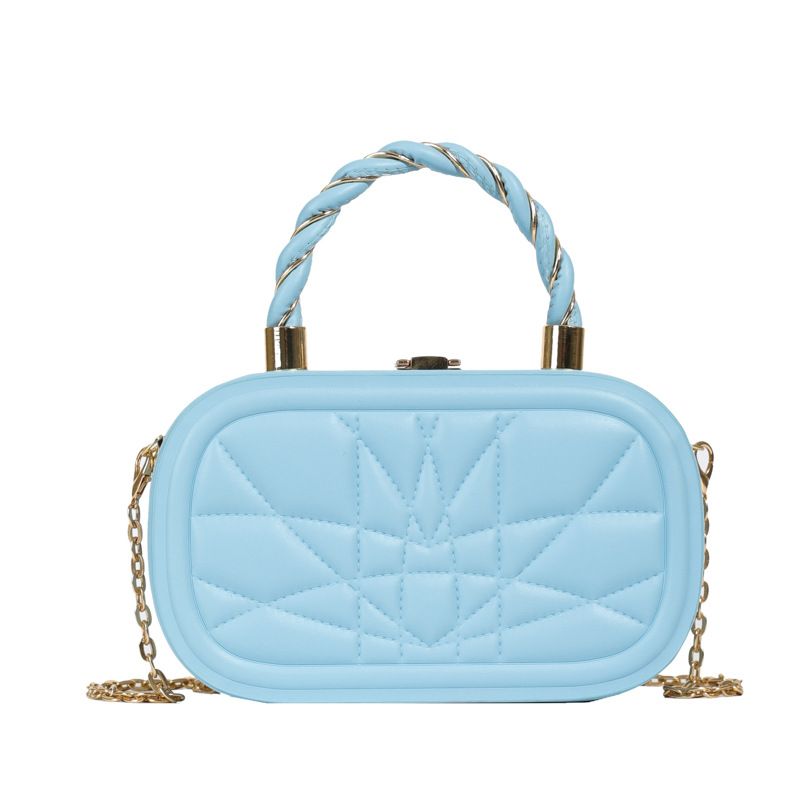 Neue strukturierte kleine 2024 Frühling Sommer Handtasche Box Kette Schulter Crossbody Tasche für Frauen_voghion.com