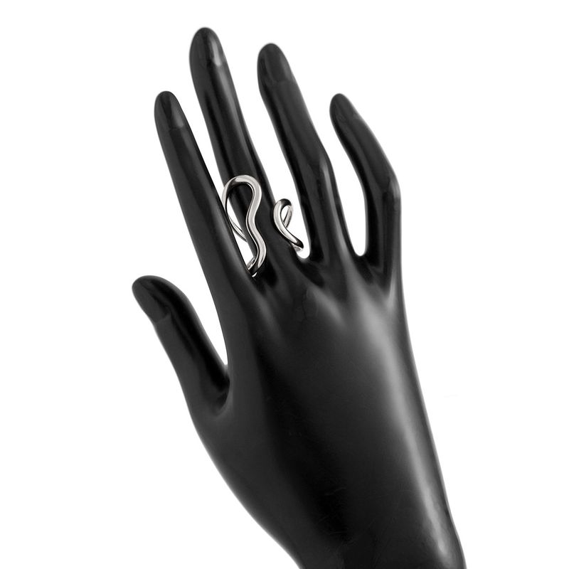 simple ins geometric smooth ring bracelet design sense irregular cross open joint ring_voghion.com