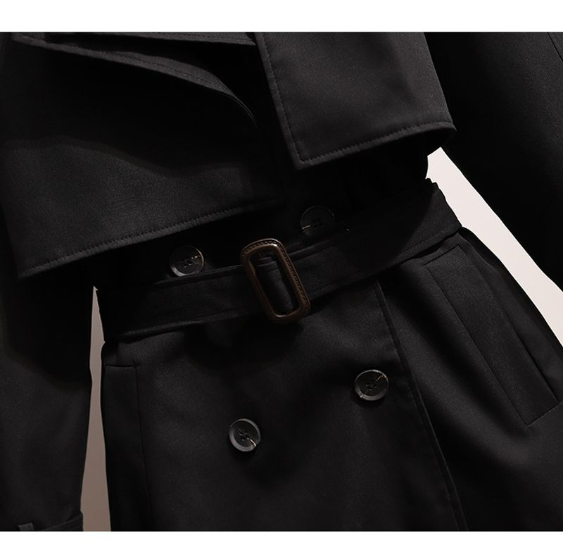 Coupe-vent court de style britannique pour femmes de petite taille au printemps et en automne, nouveau design haut de gamme à la mode pour femmes_voghion.com