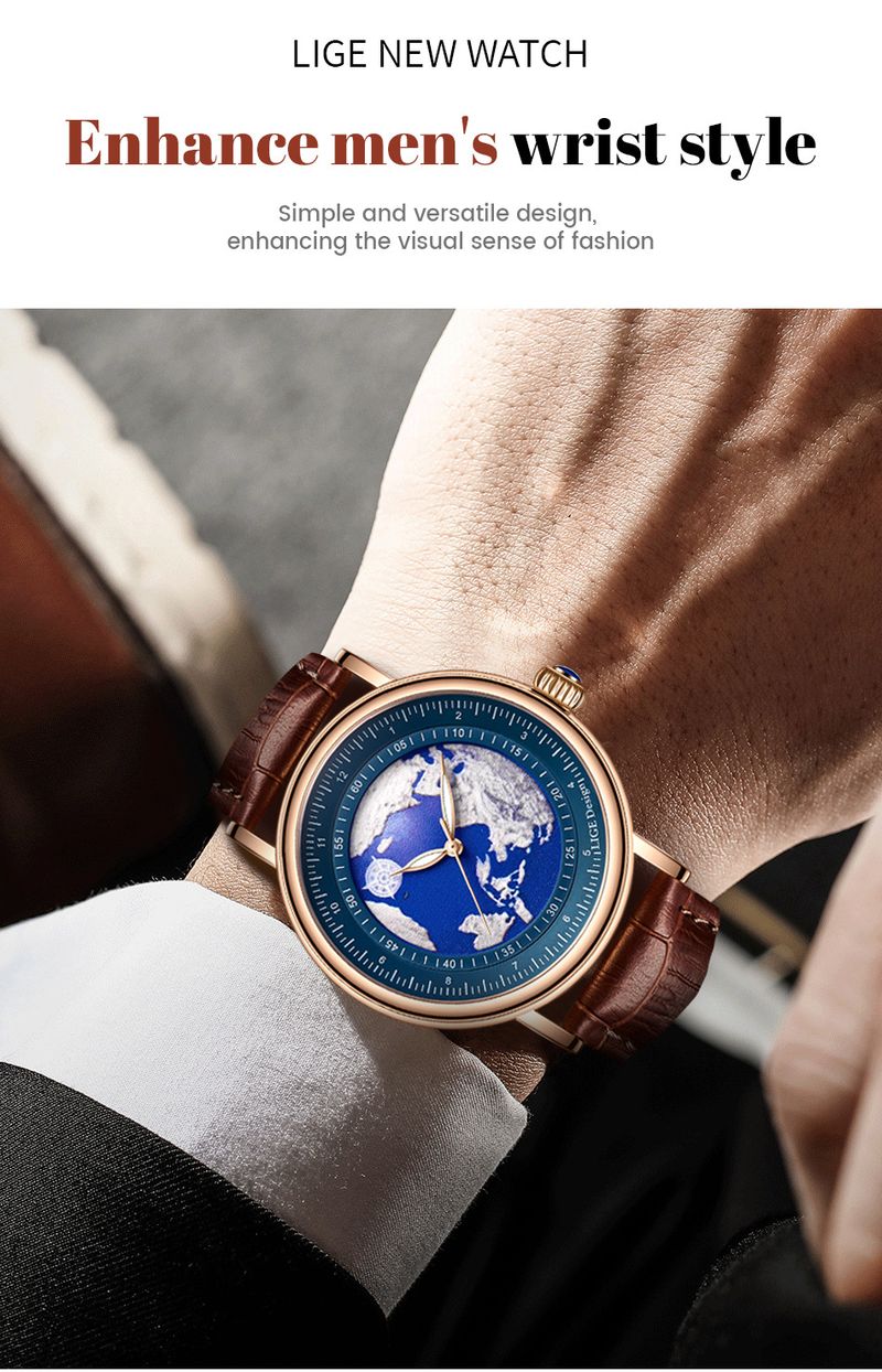 Heren- en damesmode quartzhorloge met roestvrijstalen band, waterbestendig, minimalistisch ontwerp voor zakelijk en casual gebruik_voghion.com
