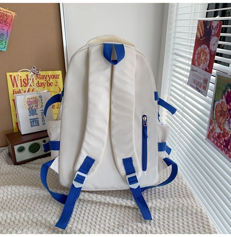 Satin Satin Korean Version Ins Versatile College Female Japanese Style Campus Junior High School Student Large Capacity Backpack_voghion.com