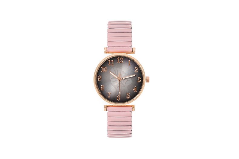 Fashion Leaf Ladies Women's Digital Student Elastic Band Quartz Watch_voghion.com