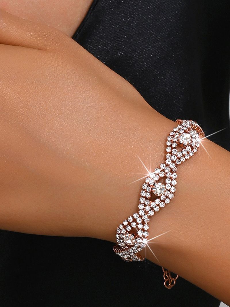 Frauen Licht Luxus Stil Zirkon Bunte Edelstein Armband Multicolor_voghion.com
