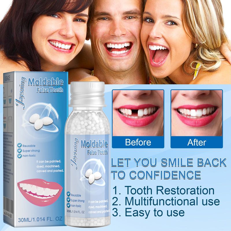 Formable film and television makeup denture modification temporary dental glue false cavity broken teeth gap filling_voghion.com