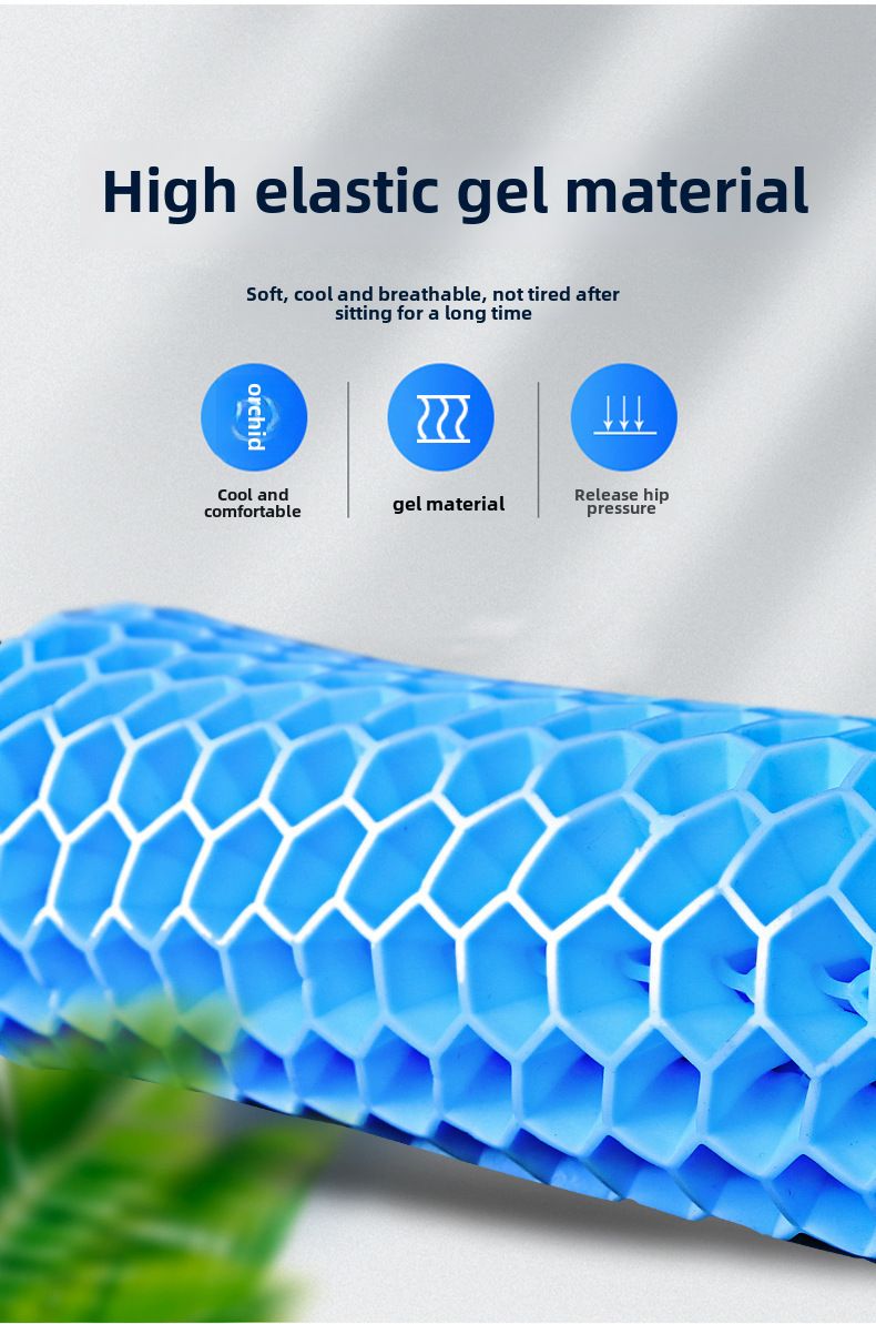 Almofada de verão para carro, tapete fresco, respirável, malha de favo de mel, almofada de gel, água fria, sedentário, não cansado, capa de almofada para carro_voghion.com