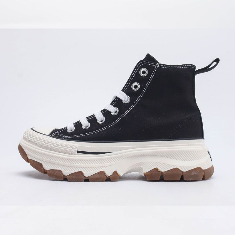 New New New 1970S, Sandwich Cookies, Thick Sole, Sponge Cake, High And Low Cut Canvas Shoes, Inner Height_voghion.com