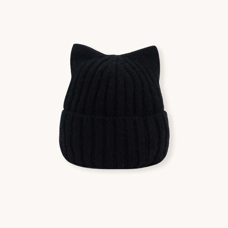 100% orecchie di gatto (pane a forma di orecchie di gatto al vapore) lavorato a maglia per le donne in inverno, cappello versatile di alta qualità, caldo e carino_voghion.com