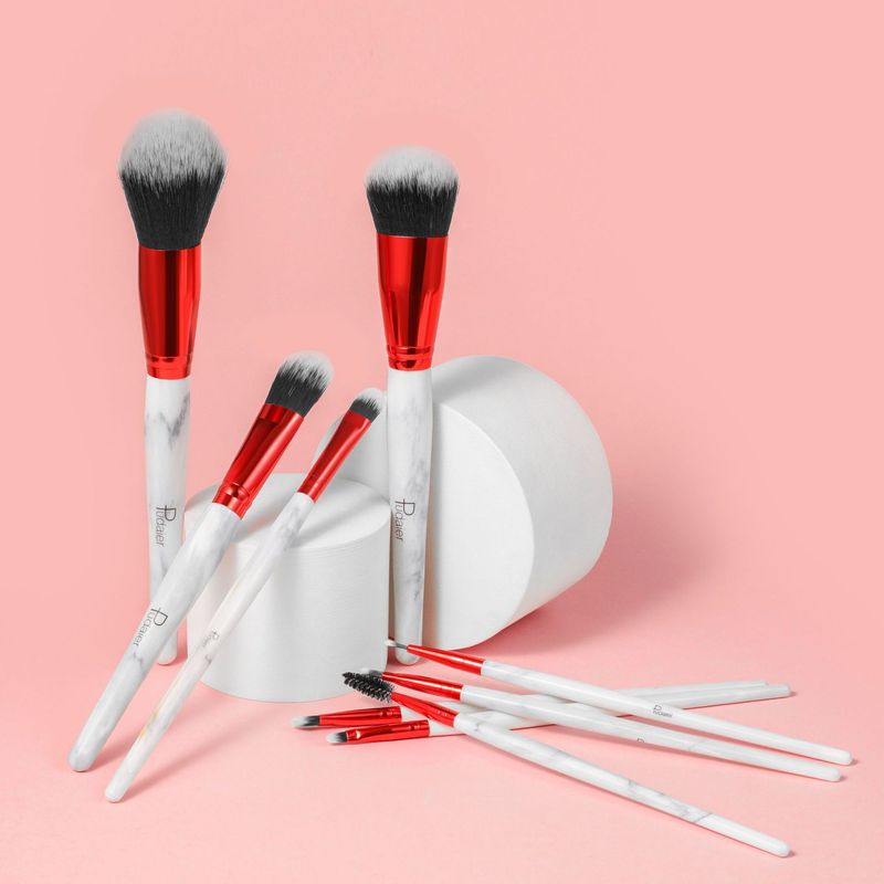 Pudaier - Juego completo de brochas de maquillaje de cerdas suaves, delineador de ojos, polvos, rubor, corrector, sombra de ojos, brocha para cejas, kit de herramientas cosméticas_voghion.com