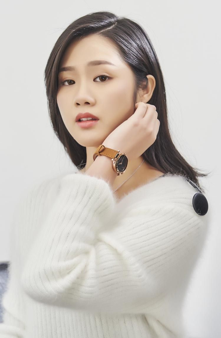 Orologio al quarzo impermeabile per studenti con conchiglia in oro rosa e quadrante in velluto e sabbia_voghion.com