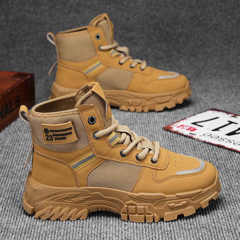 Martin Boots Men's Shoes Retro Tooling Shoes Men's Non-slip Platform Sports Short Boots_voghion.com